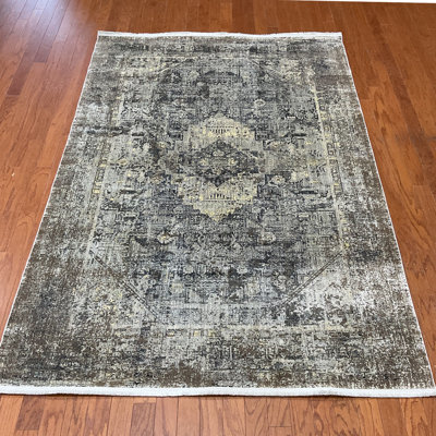 Williston Forge Abstract Design Wool & Silk Rug