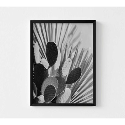 Art mural cactus: impression géométrique audacieuse du désert