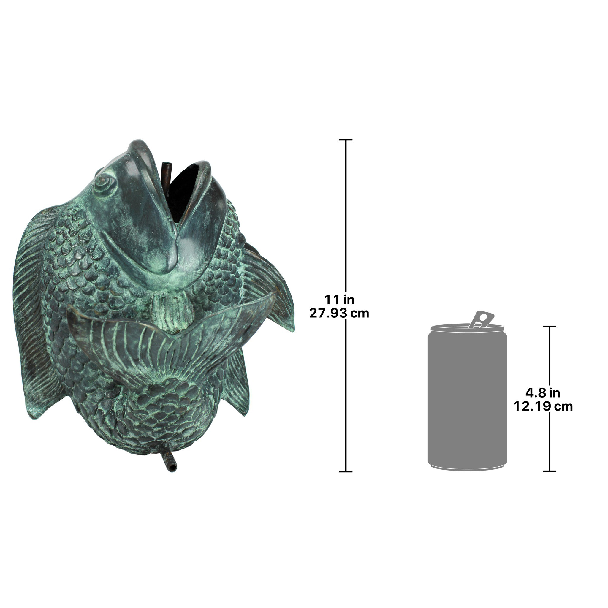 Dancing Fish Statue Design Toscano Dancing Koi Medium Asian Dancing Fish Cast Spitting ...