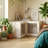 Modern 2-Door L-Shaped Storage Cabinet With Frosted Glass