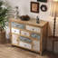Commode d'appoint en bois avec 7 tiroirs et 2 armoires