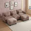 Canapé en forme de U avec 3 coussins lombaires et 2 poufs amovibles-1668165924