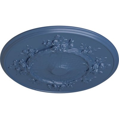 Endurathane Flower Ceiling Medallion, 27"OD x 1 1/8"P (Fits Canopies up to 3 7/8"), Hand-Painted Americana Finish