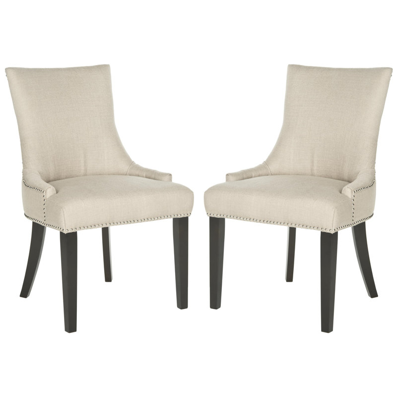 Gallager 19.5'' H Upholstered Parsons Chair, Antique Gold Viscose Linen, 2