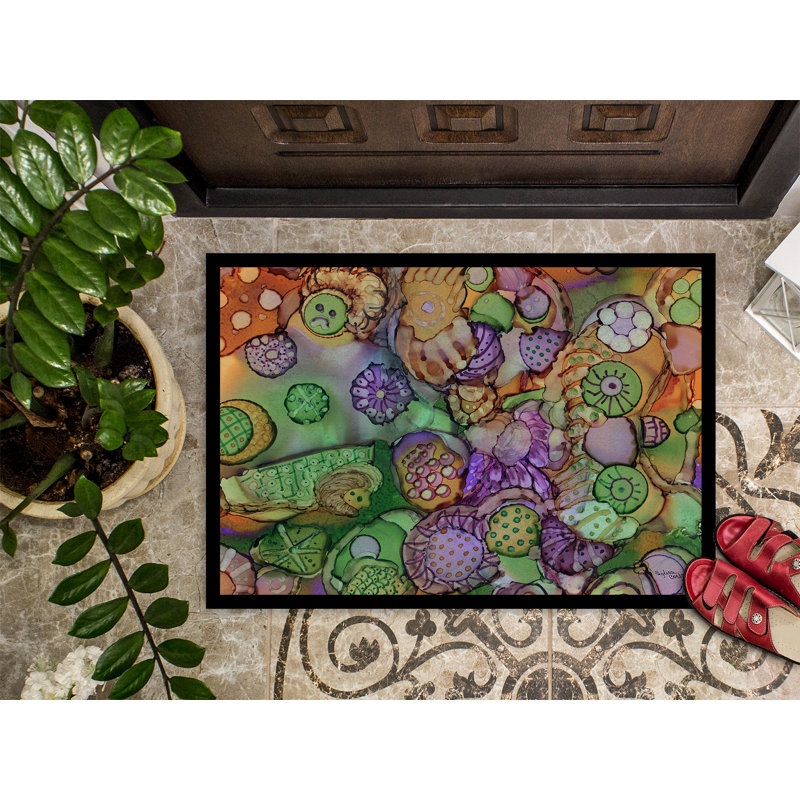 Tapis d’extérieur anti-dérapant abstrait, Rectangle 1 pi 6 po x 2 pi 3 po