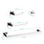 4 assortiments de quincaillerie de salle de bain - Acier inoxydable de qualité, design chic, protection contre les égratignures, présentation simple de l'amalgame, installation rapide-1974706811