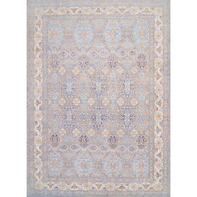 Tapis gris clair / ivoire de haute qualité noué à la main Ziegler 3000