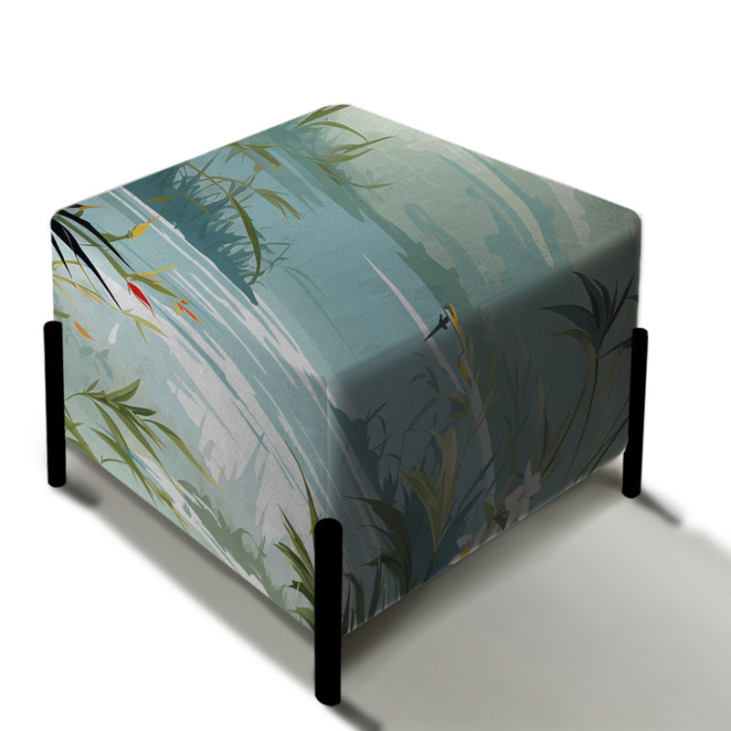 Bambou tropical Zen - repose-pieds carré tropical