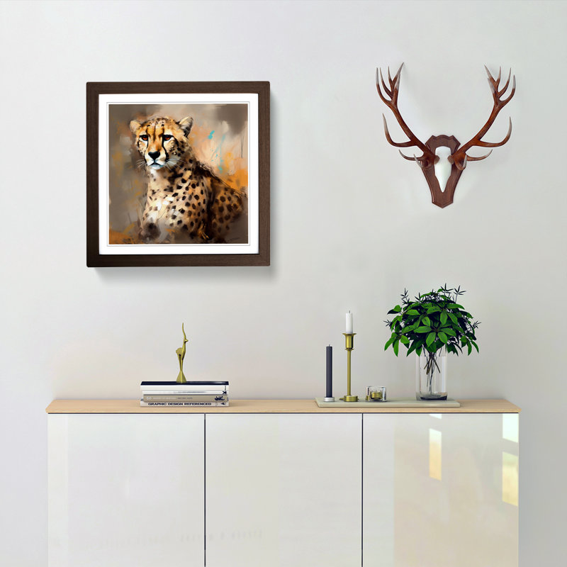 Single Picture Frame Print on Wood, Walnut