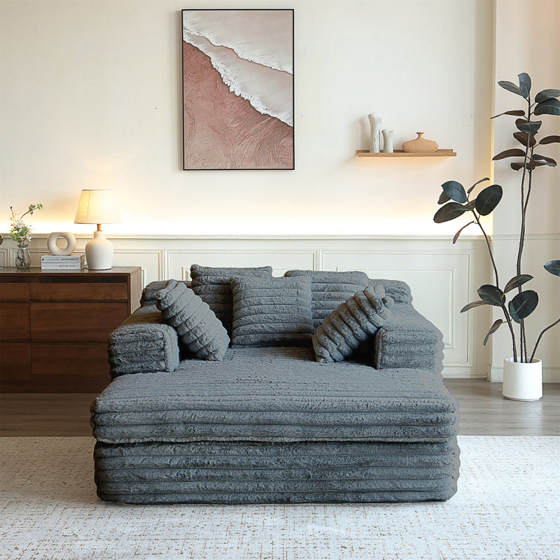 Chaise longue d'intérieur, Gris foncé
