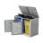 Garbage Bin Shed Stores, 2 Trash Cans, Metal Outdoor Bin Shed for Garbage Storage-2051890206