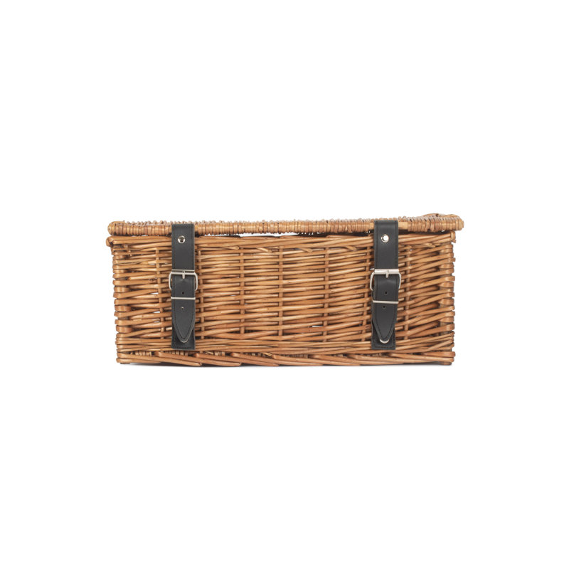 Wicker Hamper Basket, 15cm H x 36cm W x 26cm D, Double Steamed