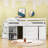 Longmeadow Wood 3 Drawers Loft Bed with Retractable Desk and Shelves-571246320-571246324