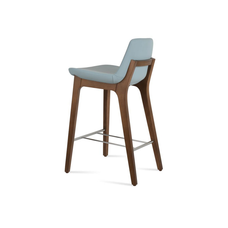 Tabouret de bar et de comptoir Pera HB, Tabouret de bar (siège d'une hauteur de 29 po), Bleu ciel PPM