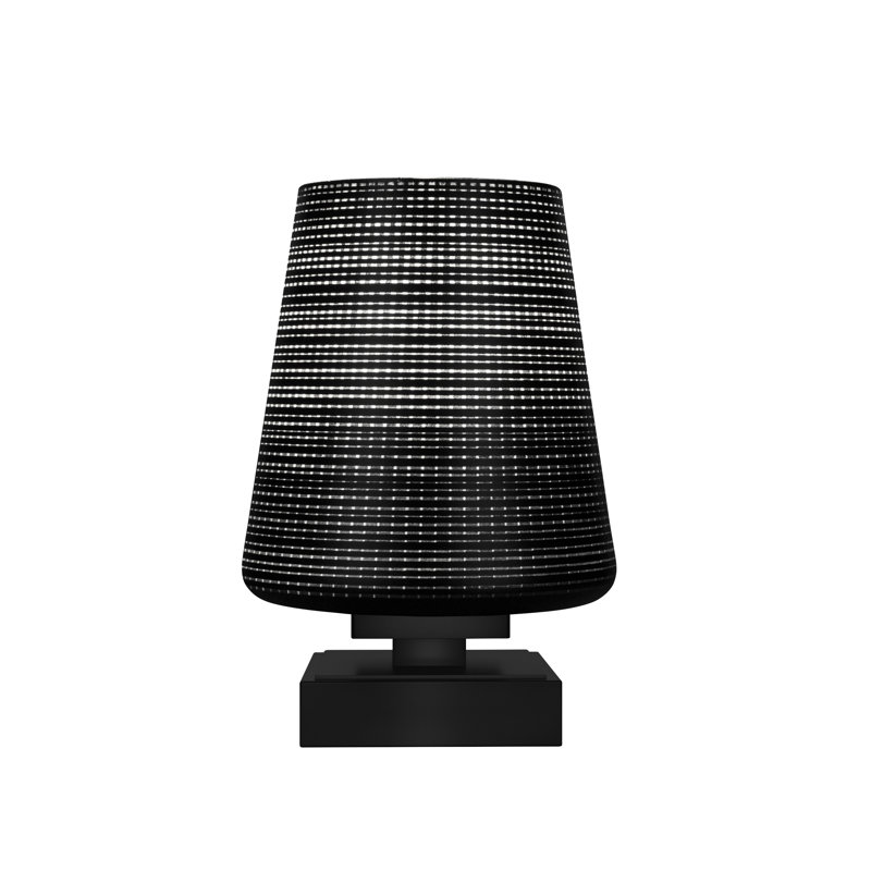 Lampe d'appoint avec verre 6 po Aneka, Gris, Noir mat