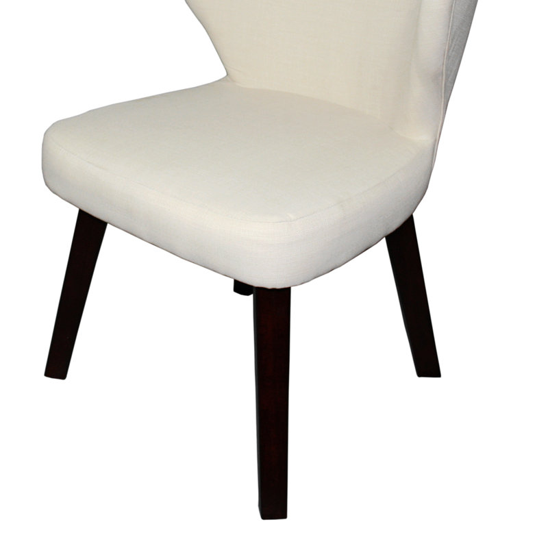 Chaise d'appoint concave 31 po de hauteur avec design moderne crème