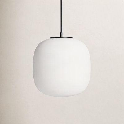 Midwinter Single Light Glass Steel Dimmable Pendant