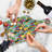 Ambesonne Birds Tempered Glass Cutting Board Toucan and Flamingos Multicolor