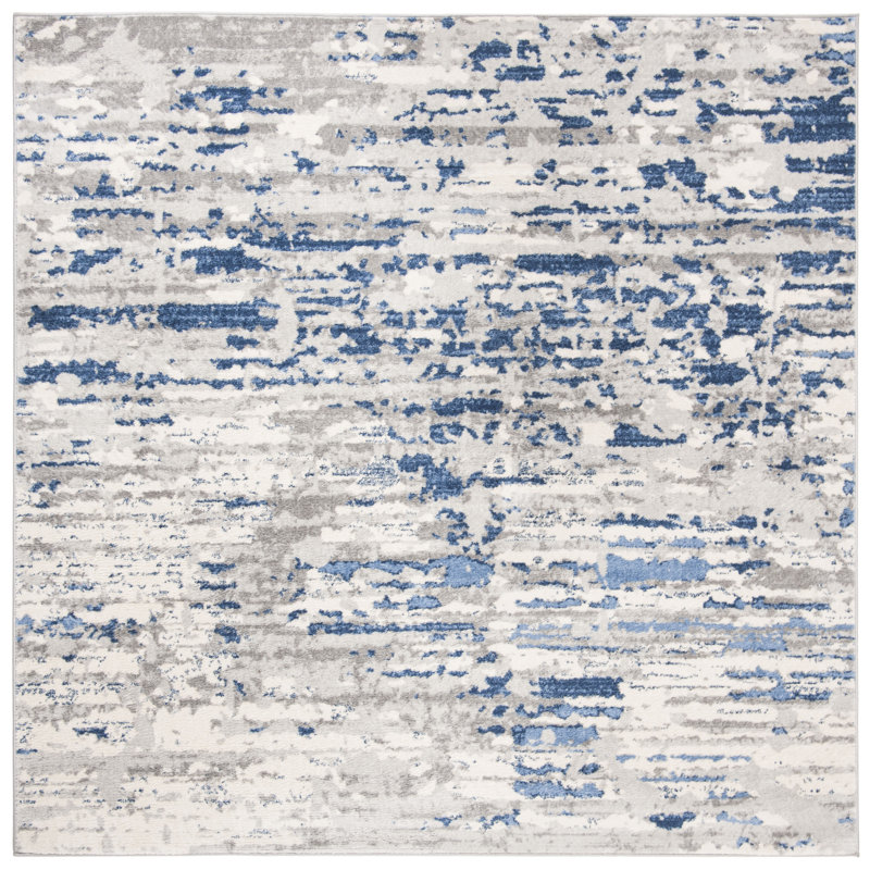 Genessys Performance Abstract Rug, Square 3'
