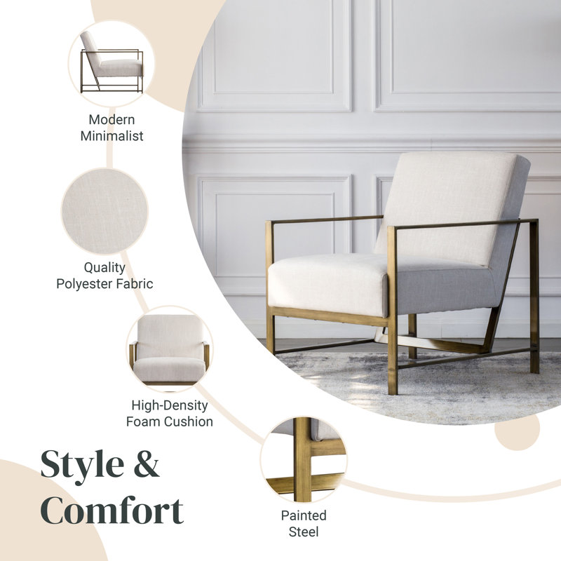 Cotterell Upholstered Armchair, Shortbread