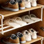 2pcs Adjustable Shoe Rack, Spacesaving Storage Solution, Expandable Under Cabinet Shelf Hanging For Closet, Entryway, Corner