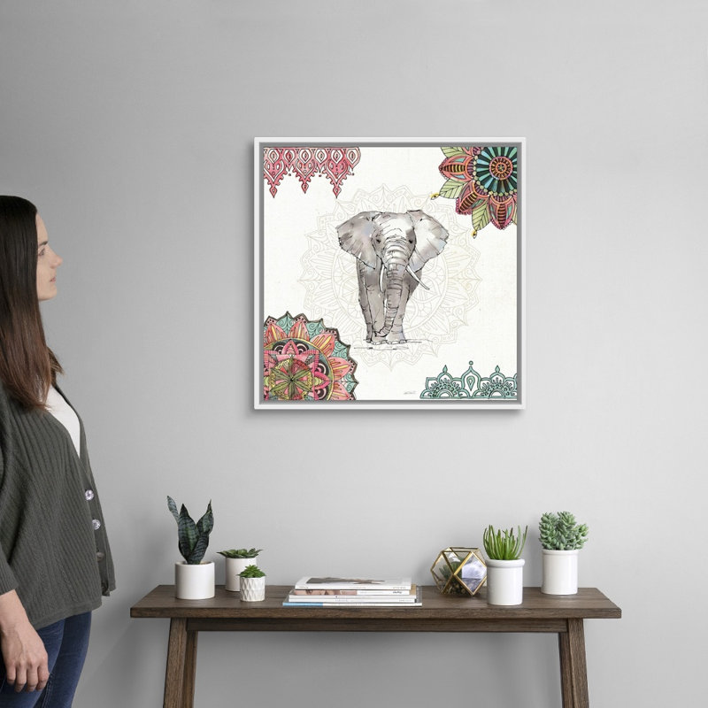 Reproduction d'art sur toile, H 26 po x l 26 po x P 2 po, Toile avec cadre blanc
