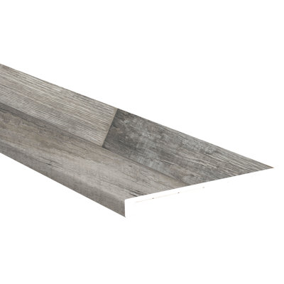 1.25 in. T x 47.25 in. L x 12.01 in. W Luxury Vinyl Flooring Trim Eased Edge Stair Tread