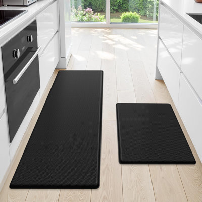 2 PCS Kitchen Rugs, Cushioned Kitchen Mats For Floor, Anti Fatigue Kitchen Rug Set, Non-Skid Standing Mat For Kitchen, Office, Sink