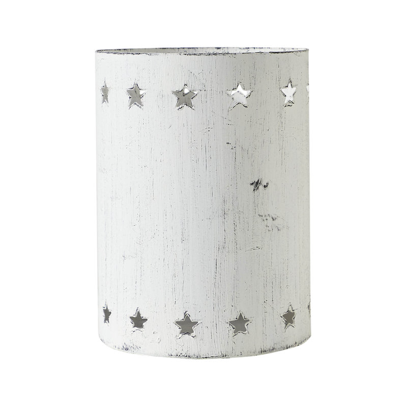 Festive Finds Votive Candle Holder Stars White, 6" H x 4.25" W x 4.25" D