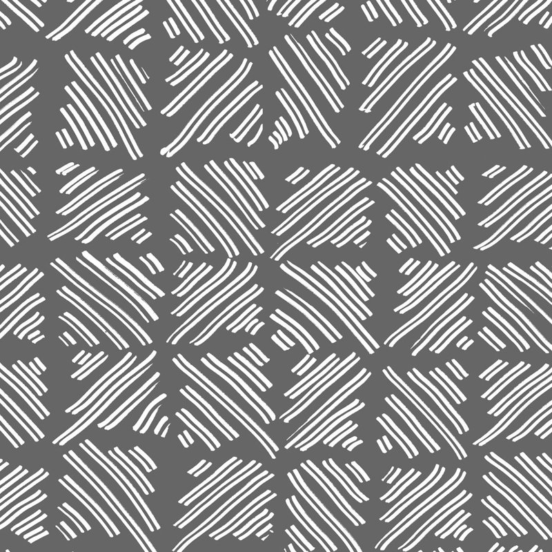 Hatched, Non-Woven, White on Gray