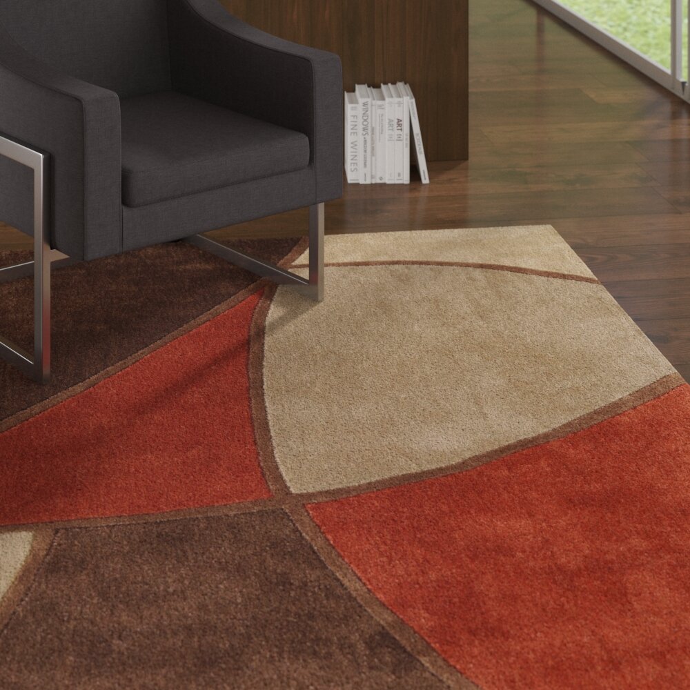 Wrought Studio Conroy Handmade Performance Coffee Bean Rug & Reviews ...