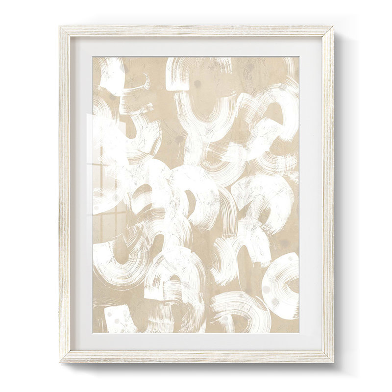 Swish Stone II - impression encadrée, H 28,5 po x l 20,5 po, Blanc