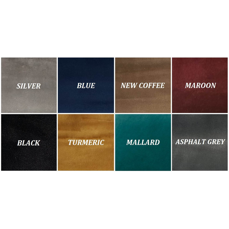 Eucptus 67cm Wide Velvet Tufted Square Solid Colour Ottoman, Black