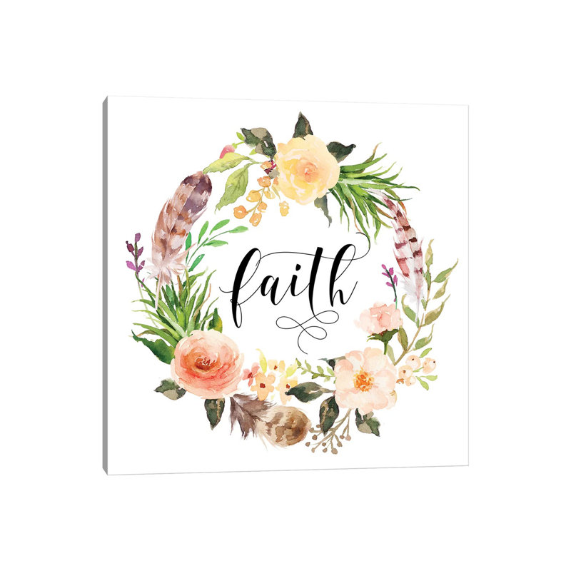 Faith - Print on Canvas, Wrapped Canvas, 45.72cm H x 45.72cm W x 1.91cm D