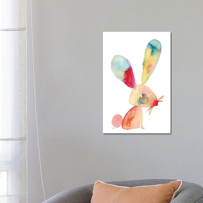 Bunny 1 Piece Wrapped Canvas Painting, 66.04 cm H x 45.72 cm W x 1.91 cm D