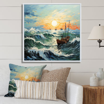 Paysage marin de Vangogh avec pêche I