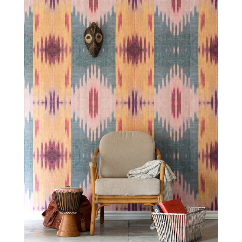 World Of Fabrics Ikat Wallpaper Roll