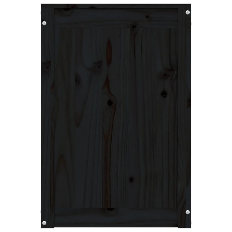 Wood Cabinet Laundry Hamper, Black