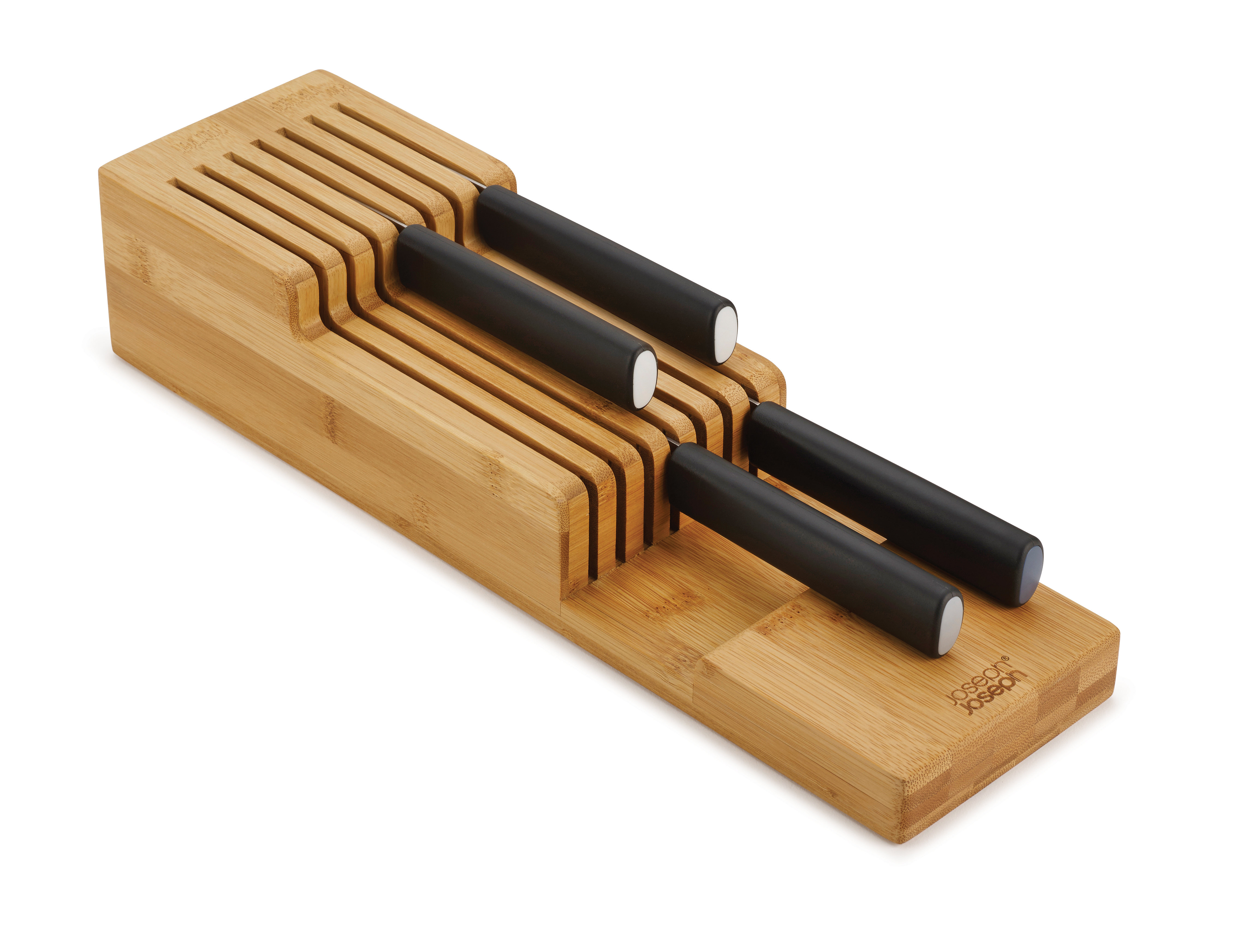 Joseph Joseph DrawerStore Compact Bamboo 2-tier Knife Organizer & Reviews | Wayfair