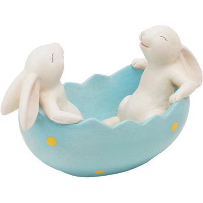 Outdoor Table Decor Bunny Figurine - Home Tabletop Decoration Spring Bunny Candy Bowl Collectible Figurines