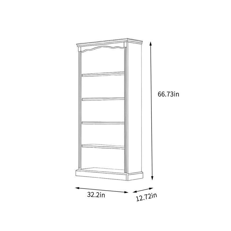 Armoire de rangement en bois massif, H 66,73 po x l 32,2 po x P 12,72 po, Brun