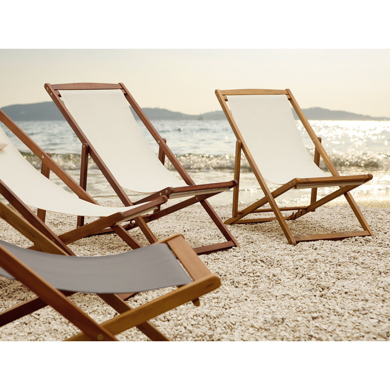 Lux Folding Deck Chair, Dark Brown