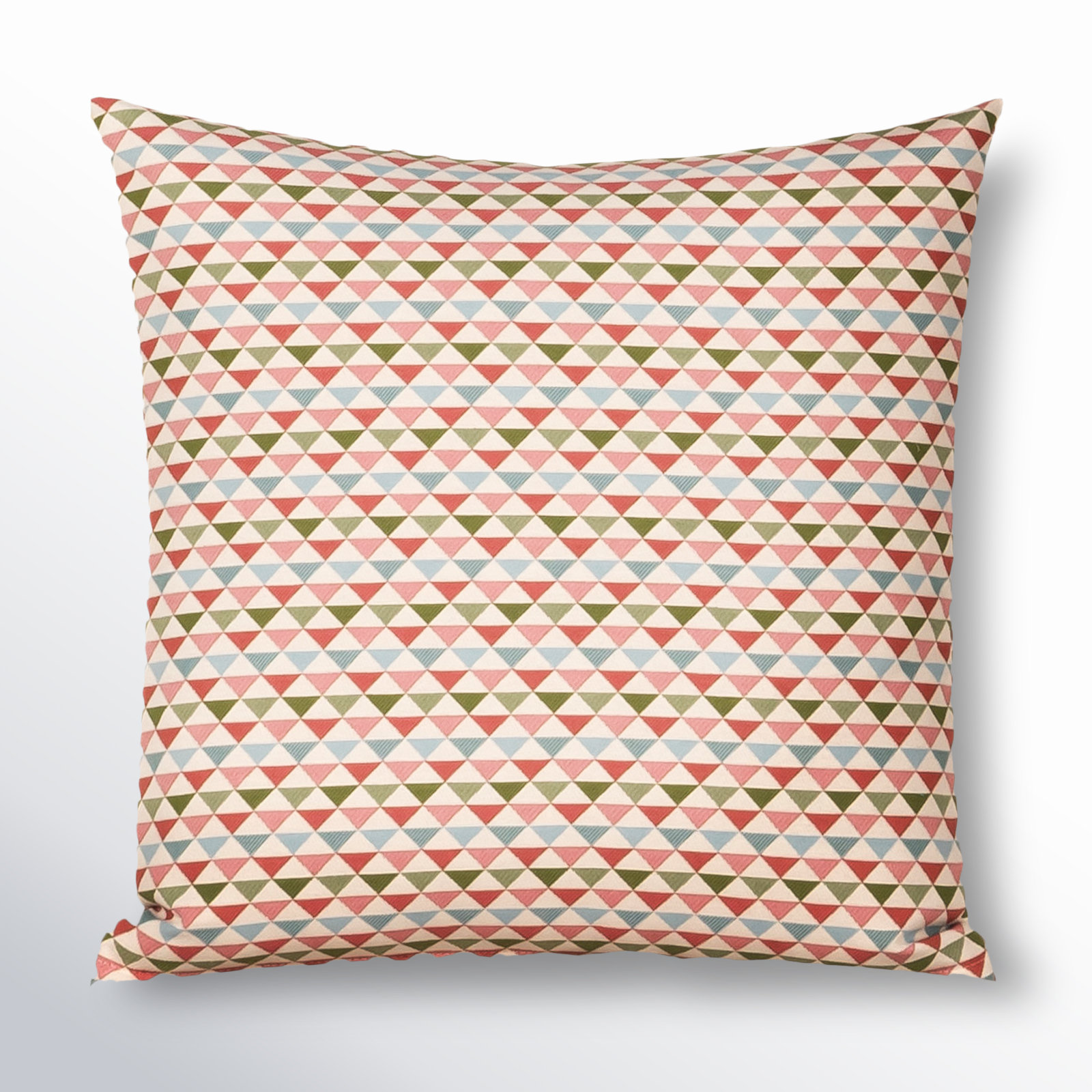 Mauna Geometric Indoor/Outdoor Throw Pillow, Green, Square 17"