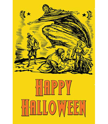 « happy halloween », affiche rétro