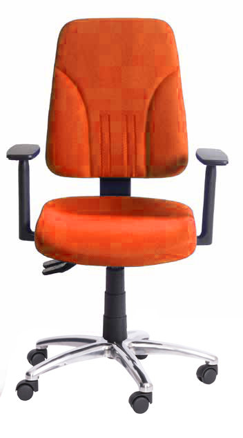 Symple Stuff Polyurethane and Mesh Office Chair, Adjustable Armrests, Orange