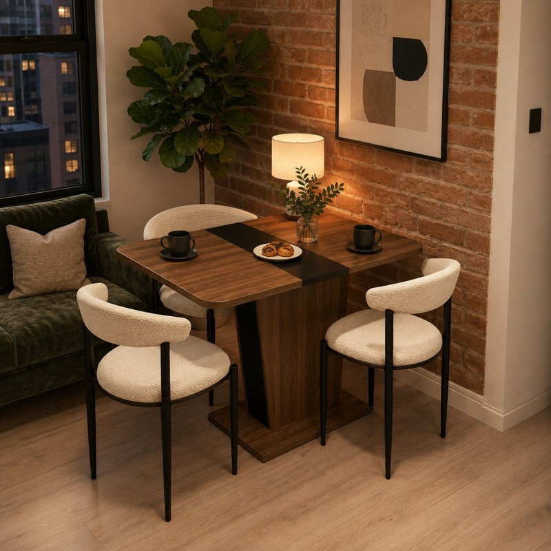 Extendable Dining Table, Modern Expandable Rectangular Dining Table for Kitchen, Dining Room & Small Spaces, Space-Saving Wood Dining Table