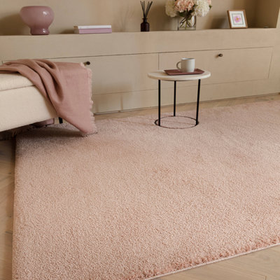 Symaya Cosy Shaggy Blush Pink Area Rug