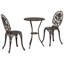 Vidaxl Garden Bistro Set 3 Pcs Aluminium-117955460
