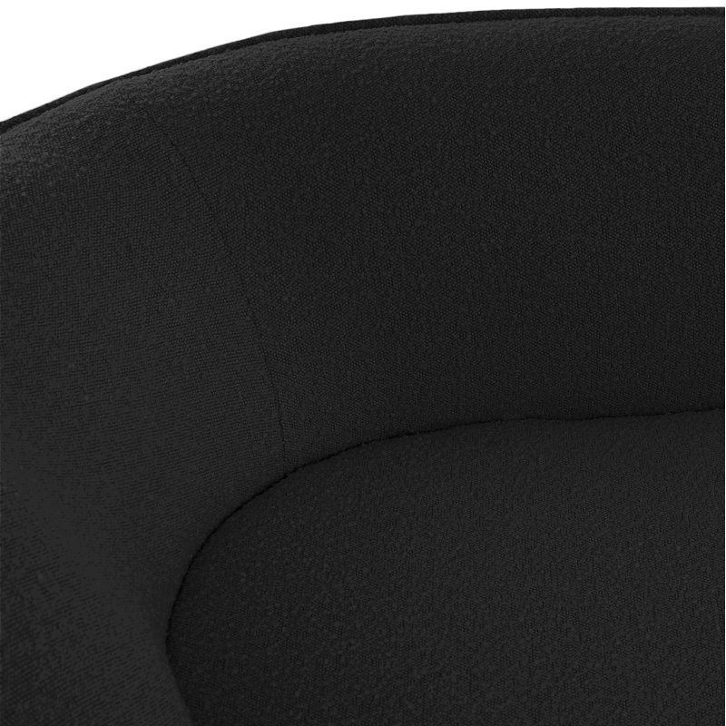 Méridienne 70 po Hilton, Tissu bouclé noir