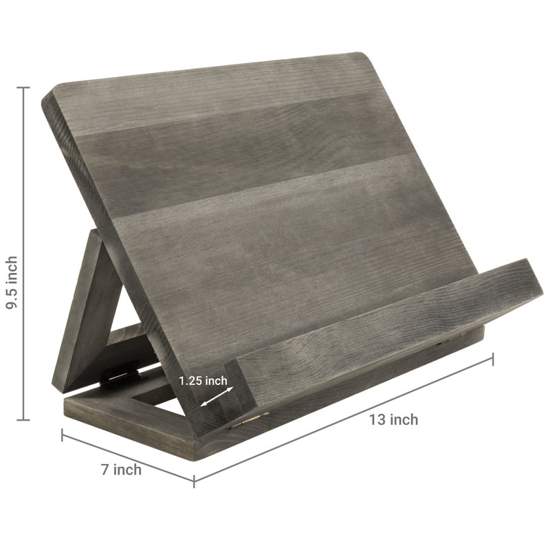 24 cm H Solid Wood Book Stand